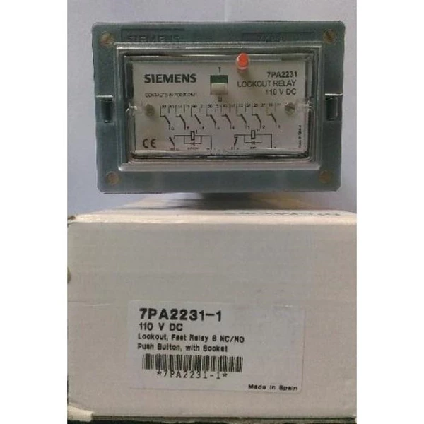  SIEMENS 7PA2231-1 110VDC Lockout Relay                                                                                                    
