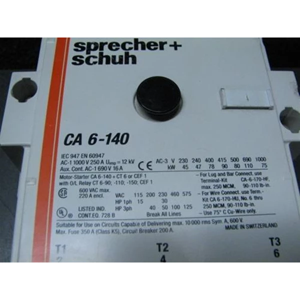Sprecher + Schuh CA-6-140-E 