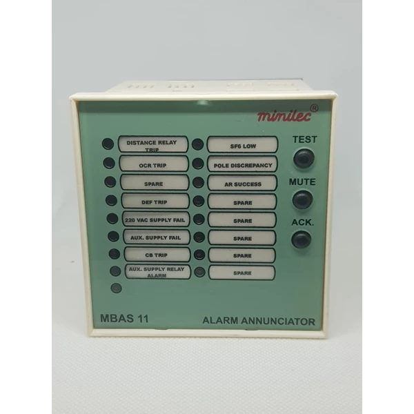 Minilec MBAS 11 90-270 VAC/DC Alarm Annunciator